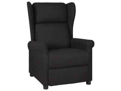 vidaXL Polohovací křeslo černé textil