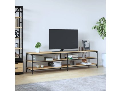 vidaXL TV skříňka dub sonoma 200 x 30 x 50 cm kompozitní dřevo a kov