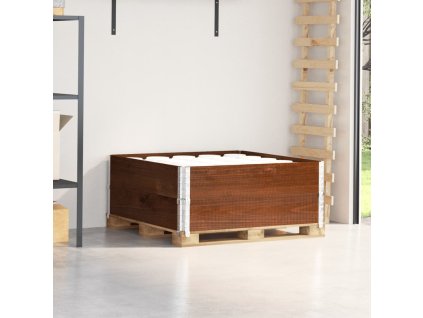 vidaXL Paletové nástavce 2 ks hnědé 100 x 100 cm masivní borové dřevo