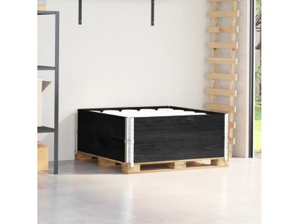 vidaXL Paletové nástavce 2 ks černé 100 x 100 cm masivní borové dřevo