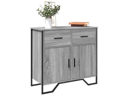 vidaXL Příborník šedý sonoma 79,5 x 35,5 x 74,5 cm kompozitní dřevo