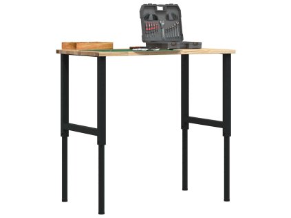 vidaXL Pracovní stůl 100 x 60 x (71,5–98) cm masivní dubové dřevo