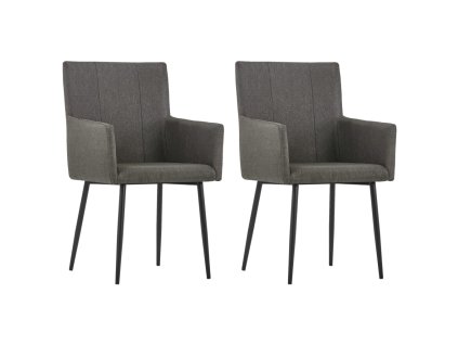 vidaXL Jídelní židle s područkami 2 kstaupe textil