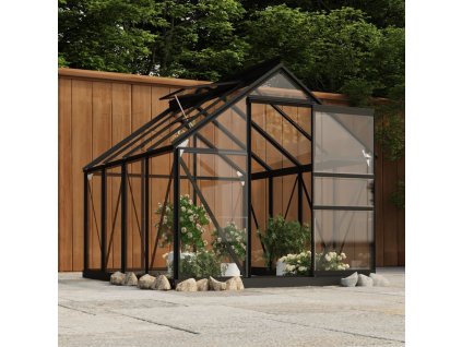 vidaXL Náhradní rám skleníku antracitový 155 x 200,5 x 191 cm hliník