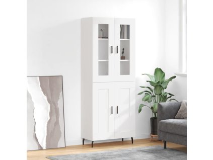 vidaXL Skříň highboard bílá 69,5 x 34 x 180 cm kompozitní dřevo