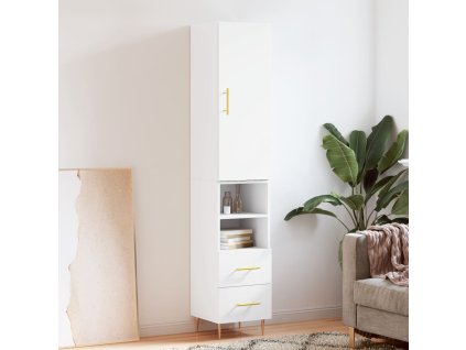 vidaXL Skříň highboard bílá 34,5 x 34 x 180 cm kompozitní dřevo