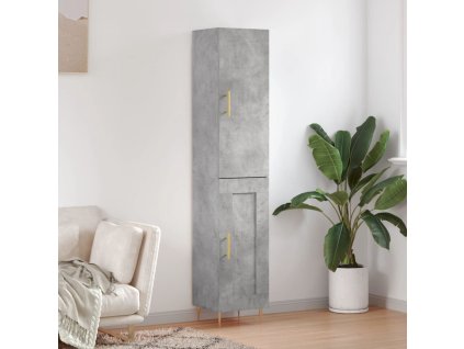 vidaXL Skříň highboard betonově šedá 34,5x34x180 cm kompozitní dřevo