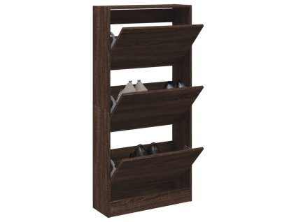 vidaXL Botník hnědý dub 60 x 21 x 125,5 cm kompozitní dřevo