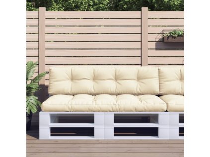 vidaXL Podušky na palety 2 ks krémové textil