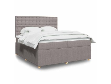 vidaXL Box spring postel s matrací taupe 200x200 cm textil