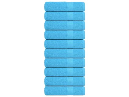 vidaXL Ručníky do sprchy FROGN 10 ks tyrkysové 70x140 cm 360 g/m²