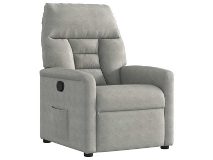 vidaXL Polohovací křeslo světle šedé tkanina z mikrovlákna