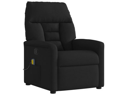 vidaXL Masážní polohovací křeslo černé textil