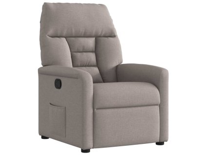 vidaXL Polohovací křeslo taupe textil