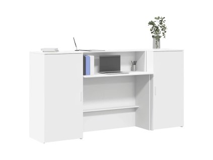 vidaXL Recepční stůl bílý 200x50x103,5 cm kompozitní dřevo