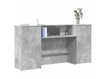 vidaXL Recepční stůl betonově šedý 200x50x103,5 cm kompozitní dřevo