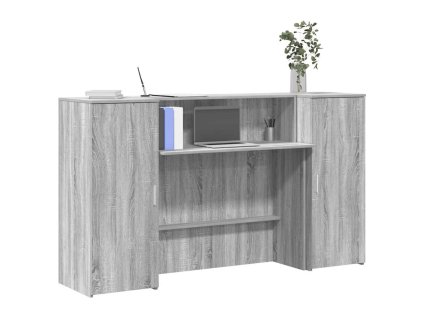 vidaXL Recepční stůl šedý sonoma 180x50x103,5 cm kompozitní dřevo