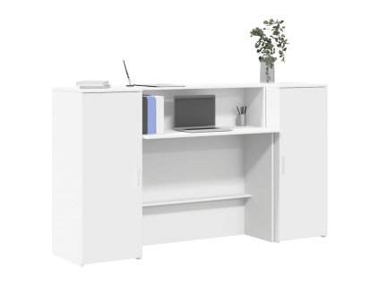 vidaXL Recepční stůl bílý 180 x 50 x 103,5 cm, z umělého dřeva