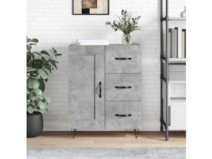 vidaXL Příborník betonově šedý 69,5 x 34 x 90 cm kompozitní dřevo