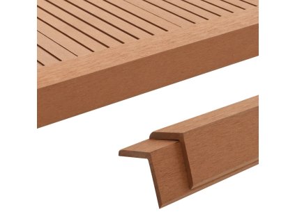 vidaXL Terasové rohové lišty 5 ks WPC 170 cm světle hnědé