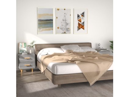 vidaXL Noční stolky 2 ks šedé sonoma 40 x 35 x 47,5 cm