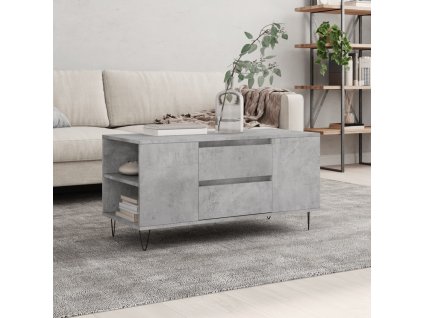vidaXL Konferenční stolek betonově šedý 102x44,5x50cm kompozitní dřevo