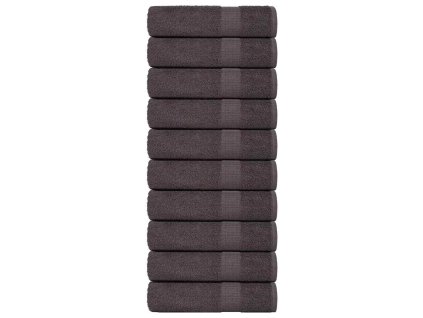 vidaXL Sprchové ručníky 10 ks antracitová 70x140cm 360g/m² 100% bavlna