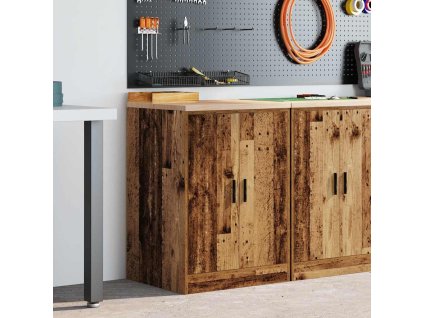 vidaXL Garážová skříň Staré dřevo 60x51x85 cm Masivní dřevo borovice