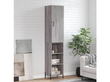 vidaXL Skříň highboard šedá sonoma 34,5 x 34 x 180 cm kompozitní dřevo