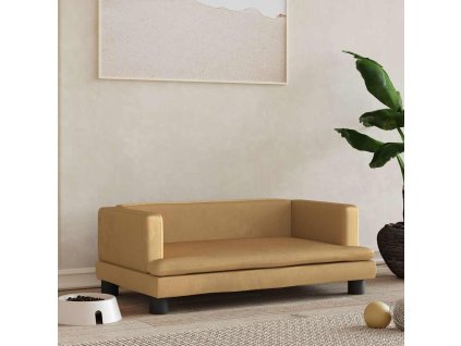 vidaXL Pelíšek pro psy hnědý 80 x 45 x 30 cm samet