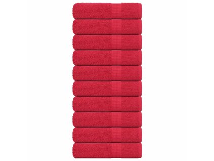 vidaXL Sprchové ručníky 10 ks červené 70x140 cm 360 g/m² 100% bavlna