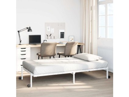 vidaXL Rám postele bez matrace skládací bílý 100x200 cm ocelový