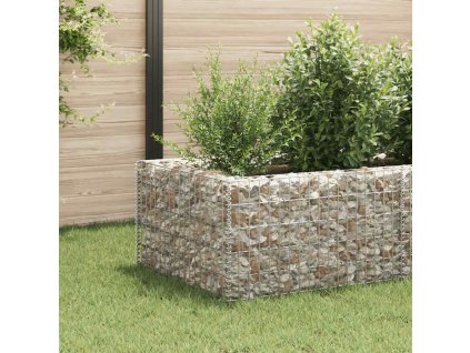 vidaXL Gabionový vyvýšený záhon ocel 360 x 90 x 50 cm