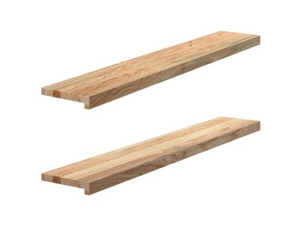 vidaXL Okenní parapety 2 ks neošetřené 120x20x2cm masivní dubové dřevo
