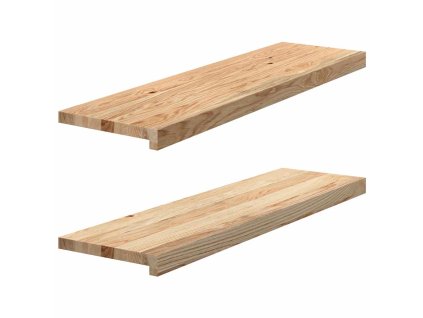 vidaXL Okenní parapety 2 ks neošetřené 90x25x2cm masivní dubové dřevo