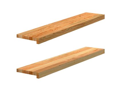 vidaXL Okenní parapety 2ks světle hnědé 100x20x2cm masivní dub