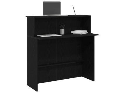 vidaXL Recepční stůl černý 100x50x103,5 cm kompozitní dřevo