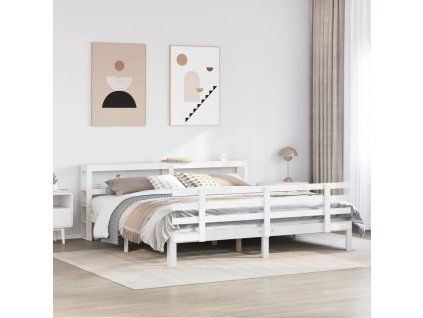 vidaXL Rám postele s čelem bez matrace bílý 180x200 cm