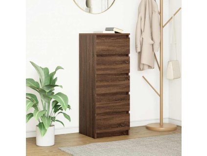 vidaXL Příborník se zásuvkami Hnědý dub 37,5x35x99 cm kompozitní dřevo