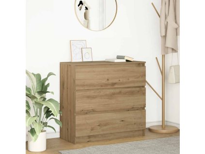 vidaXL Příborník dub artisan 80x35x76 cm kompozitní dřevo