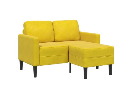 vidaXL Dvoumístná pohovka s lehátkem ve tvaru L tmavě šedá 125cm samet