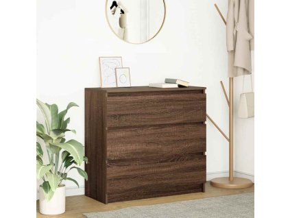 vidaXL Příborník hnědý dub 80x35x76 cm kompozitní dřevo