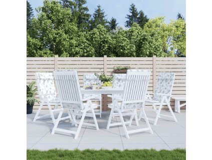 vidaXL Podušky na židli s vysokým opěradlem 6 ks vzor listů oxford