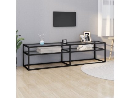 vidaXL TV stolek průhledný 160 x 40 x 40,5 cm tvrzené sklo