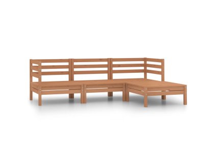 vidaXL 4dílná zahradní sedací souprava masivní borovice medově hnědá