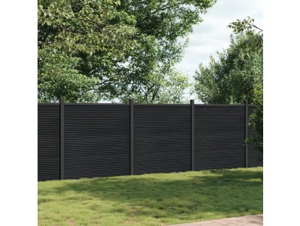 vidaXL Plotový dílec šedý 526 x 186 cm WPC