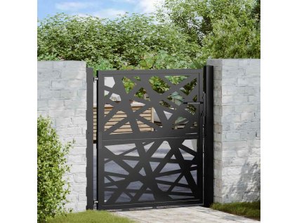 vidaXL Zahradní branka černá 105x106 cm ocel design lehkou