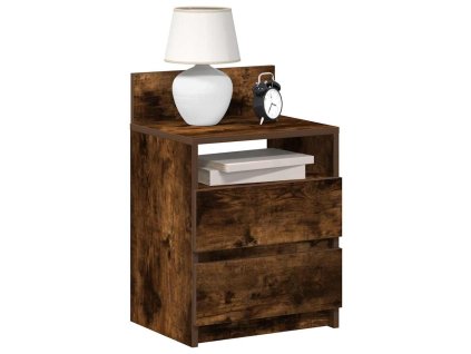 vidaXL Noční stolky 2 ks se 2 zásuvkami kouřový dub 40 x 33 x 60 cm