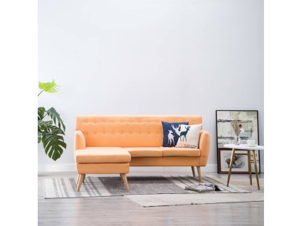 vidaXL Rohová sedačka textilní čalounění 171,5x138x81,5 cm oranžová