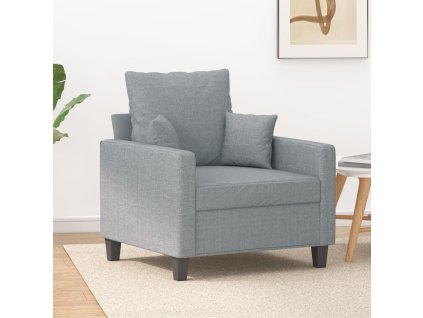 vidaXL Křeslo světle šedé 60 cm textil